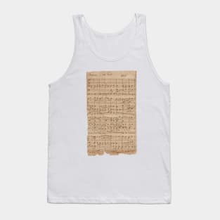 Bach | Original handwritten score by Johann Sebastian Bach Tank Top